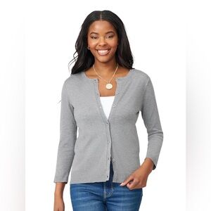 Cable & Gauge  Metallic Light Gray Cardigan….801